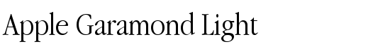 Apple Garamond Light - Download Thousands of Free Fonts at FontZone.net