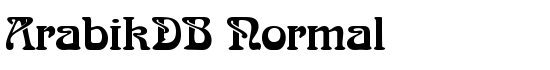 ArabikDB Normal - Download Thousands of Free Fonts at FontZone.net