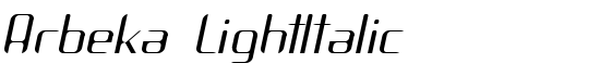 Arbeka LightItalic - Download Thousands of Free Fonts at FontZone.net