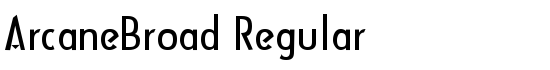 ArcaneBroad Regular - Download Thousands of Free Fonts at FontZone.net