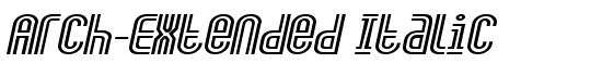 Arch-Extended Italic - Download Thousands of Free Fonts at FontZone.net