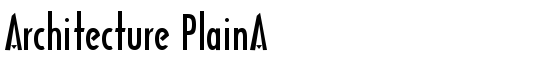 Architecture PlainA - Download Thousands of Free Fonts at FontZone.net