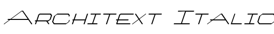 Architext Italic - Download Thousands of Free Fonts at FontZone.net