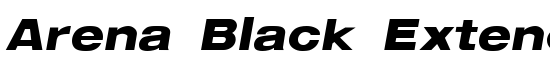 Arena Black Extended Italic - Download Thousands of Free Fonts at FontZone.net