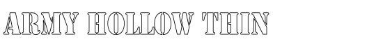 Army Hollow Thin - Download Thousands of Free Fonts at FontZone.net