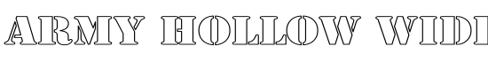 Army Hollow Wide - Download Thousands of Free Fonts at FontZone.net