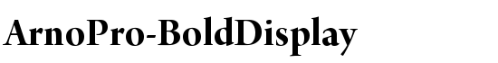 ArnoPro-BoldDisplay - Download Thousands of Free Fonts at FontZone.net