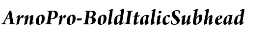 ArnoPro-BoldItalicSubhead - Download Thousands of Free Fonts at FontZone.net