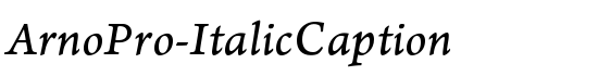 ArnoPro-ItalicCaption - Download Thousands of Free Fonts at FontZone.net