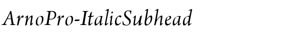 ArnoPro-ItalicSubhead - Download Thousands of Free Fonts at FontZone.net