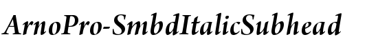 ArnoPro-SmbdItalicSubhead - Download Thousands of Free Fonts at FontZone.net