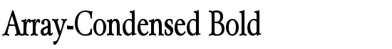 Array-Condensed Bold - Download Thousands of Free Fonts at FontZone.net