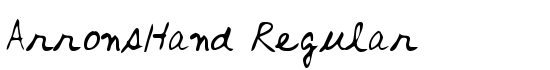 ArronsHand Regular - Download Thousands of Free Fonts at FontZone.net