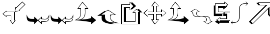 Arrows (outline) - Download Thousands of Free Fonts at FontZone.net