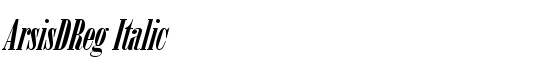 ArsisDReg Italic - Download Thousands of Free Fonts at FontZone.net