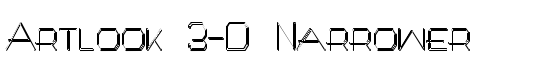 Artlook 3-D Narrower - Download Thousands of Free Fonts at FontZone.net