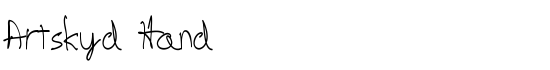 Artskyd Hand - Download Thousands of Free Fonts at FontZone.net