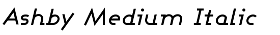 Ashby Medium Italic - Download Thousands of Free Fonts at FontZone.net