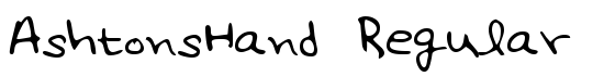 AshtonsHand Regular - Download Thousands of Free Fonts at FontZone.net