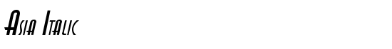 Asia Italic - Download Thousands of Free Fonts at FontZone.net