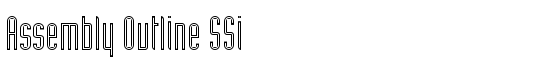 Assembly Outline SSi - Download Thousands of Free Fonts at FontZone.net