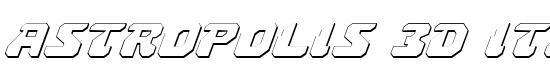 Astropolis 3D Italic - Download Thousands of Free Fonts at FontZone.net