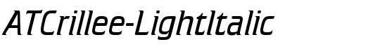 ATCrillee-LightItalic - Download Thousands of Free Fonts at FontZone.net