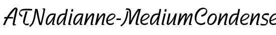 ATNadianne-MediumCondensed - Download Thousands of Free Fonts at FontZone.net