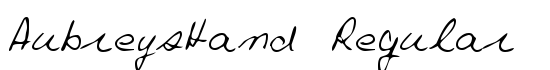 AubreysHand Regular - Download Thousands of Free Fonts at FontZone.net