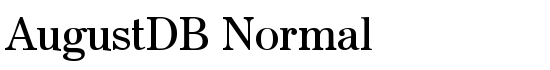 AugustDB Normal - Download Thousands of Free Fonts at FontZone.net