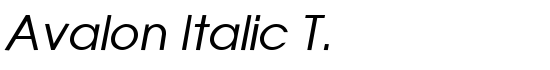 Avalon Italic T. - Download Thousands of Free Fonts at FontZone.net