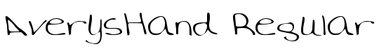 AverysHand Regular - Download Thousands of Free Fonts at FontZone.net
