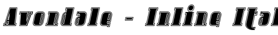 Avondale Inline Italic - Download Thousands of Free Fonts at FontZone.net
