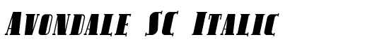 Avondale SC Italic - Download Thousands of Free Fonts at FontZone.net