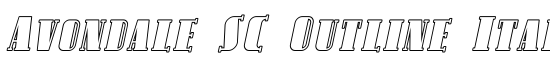 Avondale SC Outline Italic - Download Thousands of Free Fonts at FontZone.net