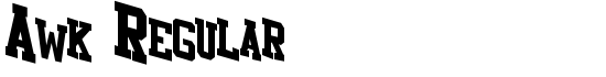 Awk Regular - Download Thousands of Free Fonts at FontZone.net