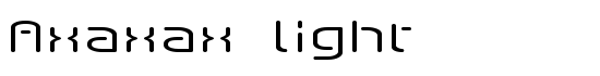 Axaxax light - Download Thousands of Free Fonts at FontZone.net