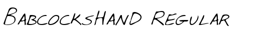 BabcocksHand Regular - Download Thousands of Free Fonts at FontZone.net