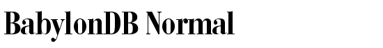 BabylonDB Normal - Download Thousands of Free Fonts at FontZone.net