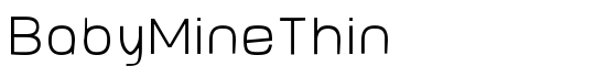 BabyMineThin - Download Thousands of Free Fonts at FontZone.net