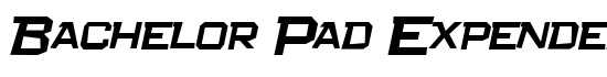 Bachelor Pad Expended JL Italic - Download Thousands of Free Fonts at FontZone.net