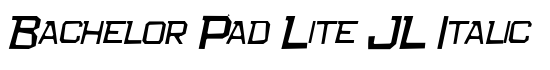 Bachelor Pad Lite JL Italic - Download Thousands of Free Fonts at FontZone.net