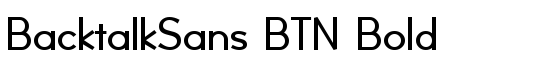 BacktalkSans BTN Bold - Download Thousands of Free Fonts at FontZone.net