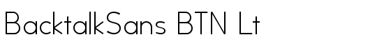 BacktalkSans BTN Lt - Download Thousands of Free Fonts at FontZone.net