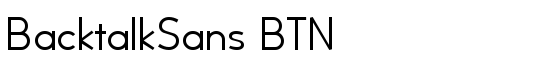 BacktalkSans BTN - Download Thousands of Free Fonts at FontZone.net