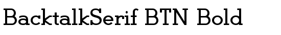 BacktalkSerif BTN Bold - Download Thousands of Free Fonts at FontZone.net