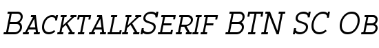 BacktalkSerif BTN SC Oblique - Download Thousands of Free Fonts at FontZone.net