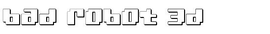 bad robot 3d - Download Thousands of Free Fonts at FontZone.net