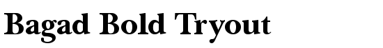 Bagad Bold Tryout - Download Thousands of Free Fonts at FontZone.net