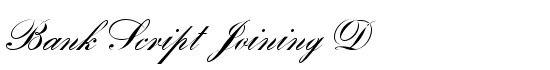 Bank Script Joining D - Download Thousands of Free Fonts at FontZone.net